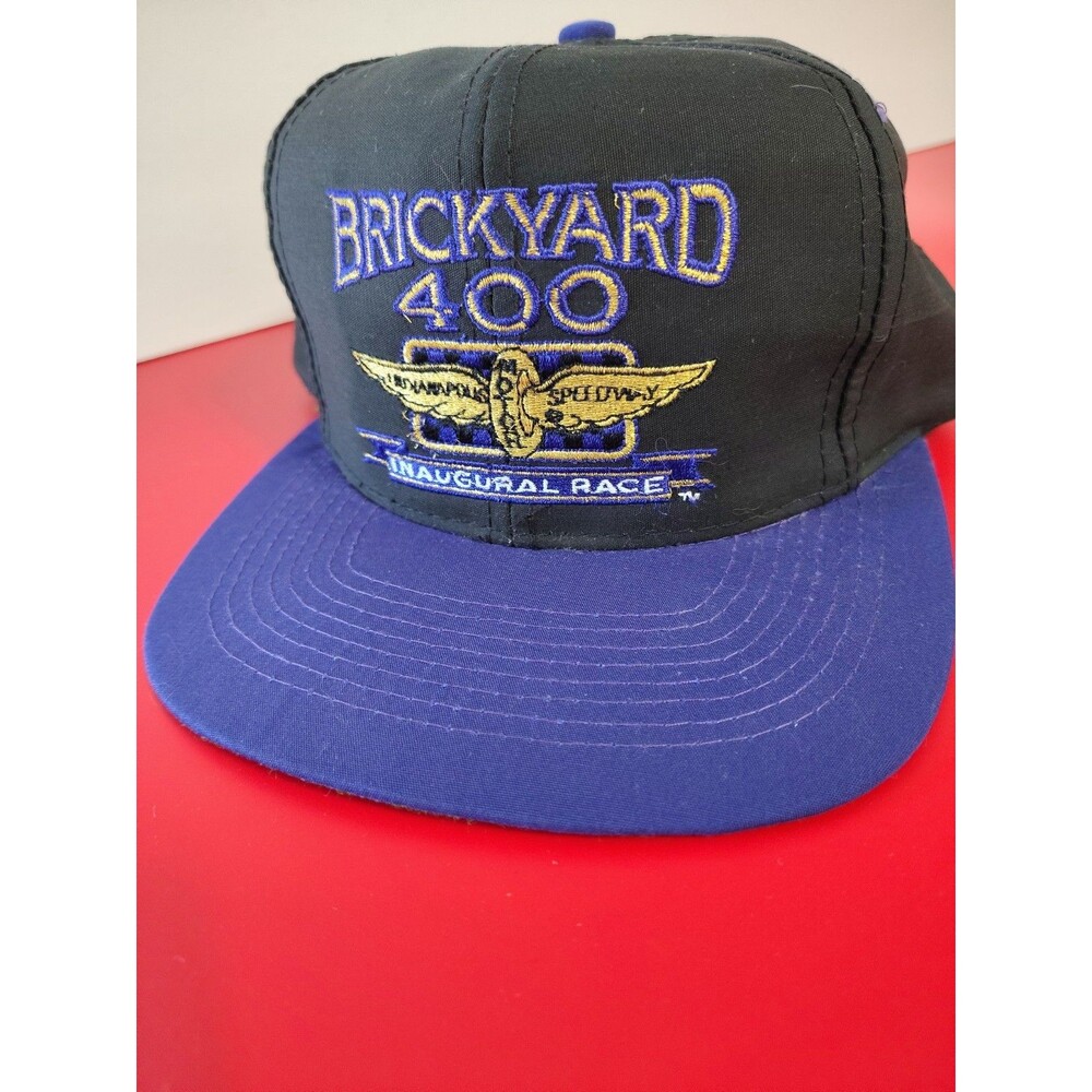 VINTAGE Brickyard 400 Hat 1994 Inaugural Race Snap Back Cap Black Purple 90s